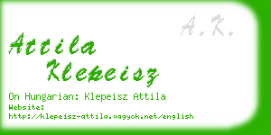 attila klepeisz business card